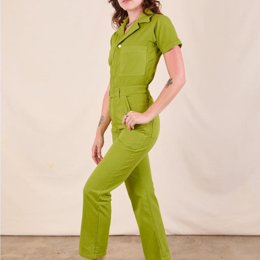 Big Bud Press Short Sleeve Jumpsuit in Gross Green